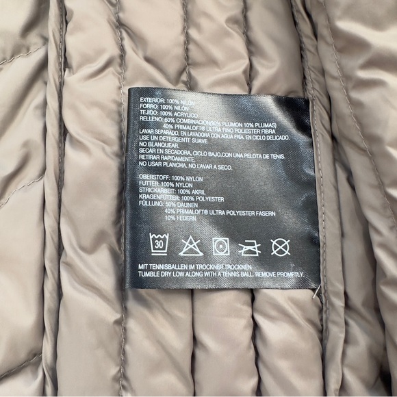 Bernardo Insulated Puffer Bomber Jacket Water Resistant Moonrock Size Large - Picture 11 of 15